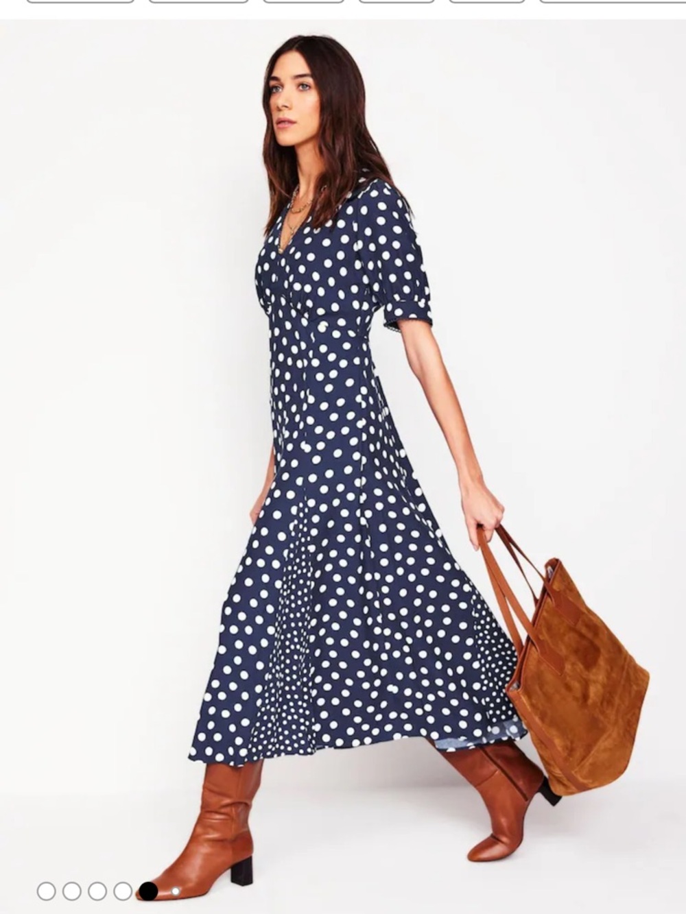 Boden Blue Rosie Godet Tea Dress NWT Sz 6P